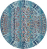 Nourison Vintage Kashan Rug VKA02 Blue - Round picture of the rug daask design