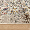 Nourison Vintage Kashan Rug VKA02 Ivory with a bordered ends