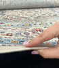 Nourison Vintage Kashan Rug VKA10 Teal with a bordered ends