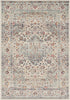 Nourison Vintage Kashan Rug VKA10 Teal picture of the rug damask design