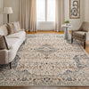 Nourison Vintage Kashan Rug VKA14 Ivory lifestyle picture in the living room