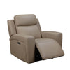 Novarra Electric Recliner Chair in Mocha shown reclined (2)