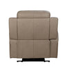 Novarra Electric Recliner Chair in Mocha shown reclined (3)