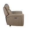 Novarra Electric Recliner Chair in Mocha shown reclined (4)
