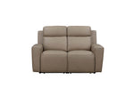 Novarra mocha recliner sofa, angled view (3)