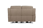Novarra mocha recliner sofa, angled view (4)