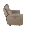 Novarra mocha recliner sofa, angled view (5)