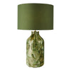 Nuria Table Lamp Green Art Glass and Antique Brass picture on the white background