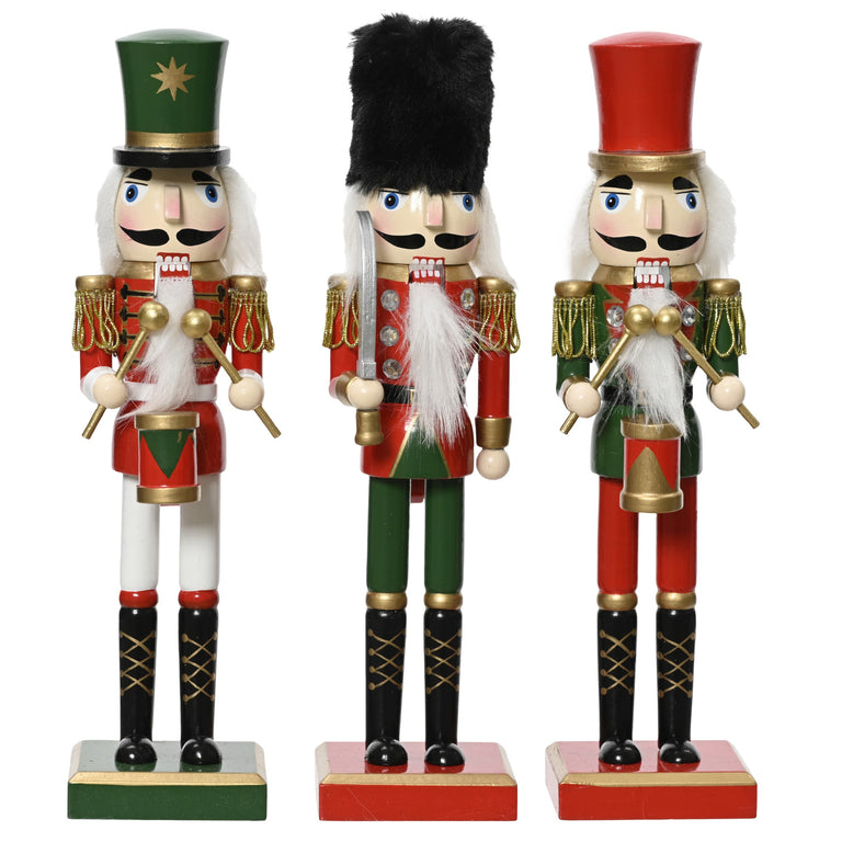 Nutcracker Pinewood Christmas Figurine – 38cm Holiday Decor