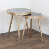 Nyra Nest of Two Side Tables front view life style picture in the corner