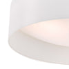 Nysa 3 Light Flush Light White close view picture of the shade