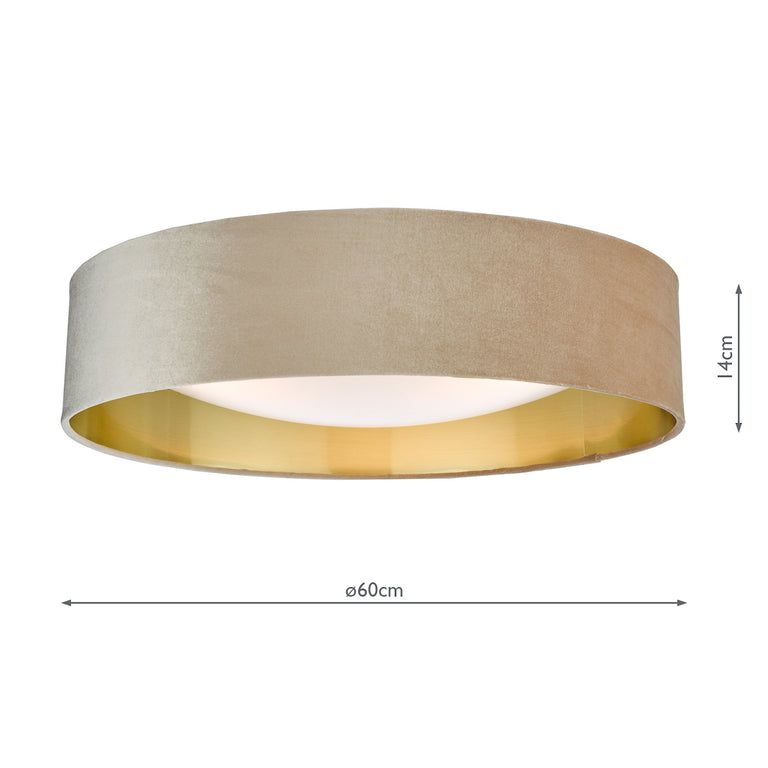 Nysa 3 Light Flush Light Taupe