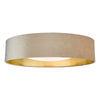 Lighting design featuring the Nysa 3 Light Flush Velvet Taupe Shade

