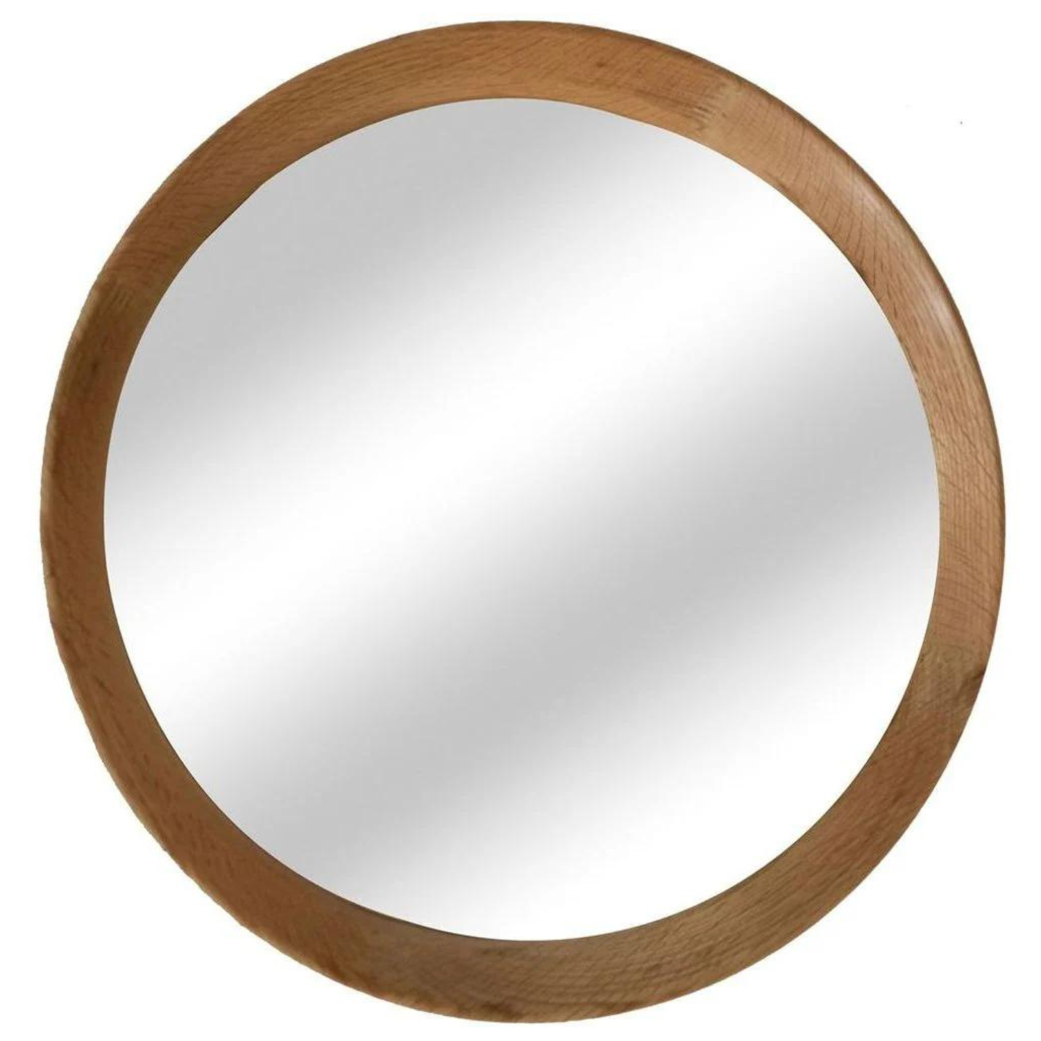 Oak Framed Round Mirror | Shop Mirrors Online | Foy And Company - Foy ...