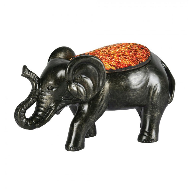 Oaks Elephant Mosaic Glass Table Lamp