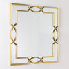 Odessa Square Mirror Gold 80cm on the wall
