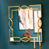 Odessa Square Mirror Gold 80cm life style picture