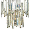 Odile 6 Light Chandelier Champagne Crystal and Polished Nickel close view picture of the crysl shade