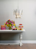 Odile 6 Light Chandelier Champagne Crystal and Polished Nickel life style picture