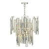 Odile 6 Light Chandelier Champagne Crystal and Polished Nickel picture on the white background