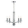 Oleana 5 Light Armed Pendant Polished Chrome and Crystal picture on the white background