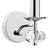Oleana Wall Light Polished Chrome and Crystal  close view picture of the fitting plate