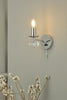Oleana Wall Light Polished Chrome and Crystal  life style picture