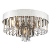 Olin 5 Light Flush Polished Chrome and Smoked Glass picture on the white background