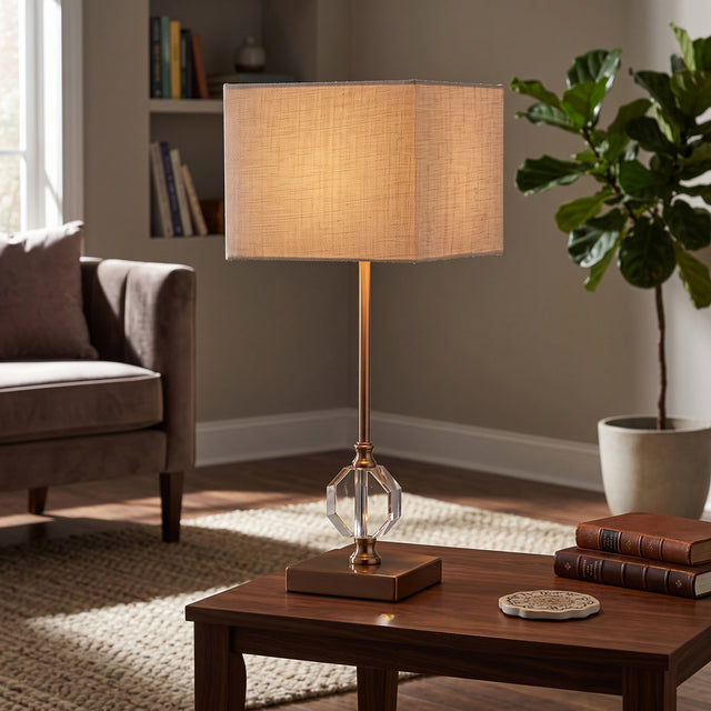 Pair of Olivia Buffet Lamps Gold 54cm