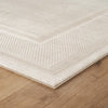 Concept Looms Olivia Rug OLI101 Cream Beige polyester rug with a bordered design