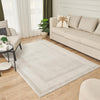 Concept Looms Olivia Rug OLI102 Grey Beige lifestyle picture in the living room