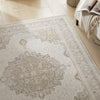 Concept Looms Olivia Rug OLI103 Khaki close-up pictuer of the pattern design