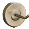 Onedin 2 Light Picture Wall Light Antique Brass close view picture of the fitting plate with switching rocker
