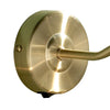 Onedin 2 Light Picture Wall Light Satin Brass close view picture of the fitting plate with swithing rocker