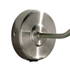 Onedin 2 Light Picture Wall Light Satin Chrome close view picture of the fitting plate with switching rocker