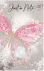 Open Floral Notelets 8pc with a butterfly pattern