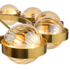 Ophira 12 Light Pendant Antique Gold close view picture of the shades