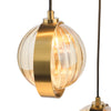 Ophira 3 Light Cluster Pendant Antique Gold close view picture of the shade