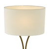 Oporto Table Lamp Aged Brass With Shade close view picture of the ivory drum shade