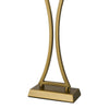Oporto Table Lamp Aged Brass With Shade close view picture of the lamp metal base