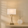 Oporto Table Lamp Aged Brass With Shade life style picture