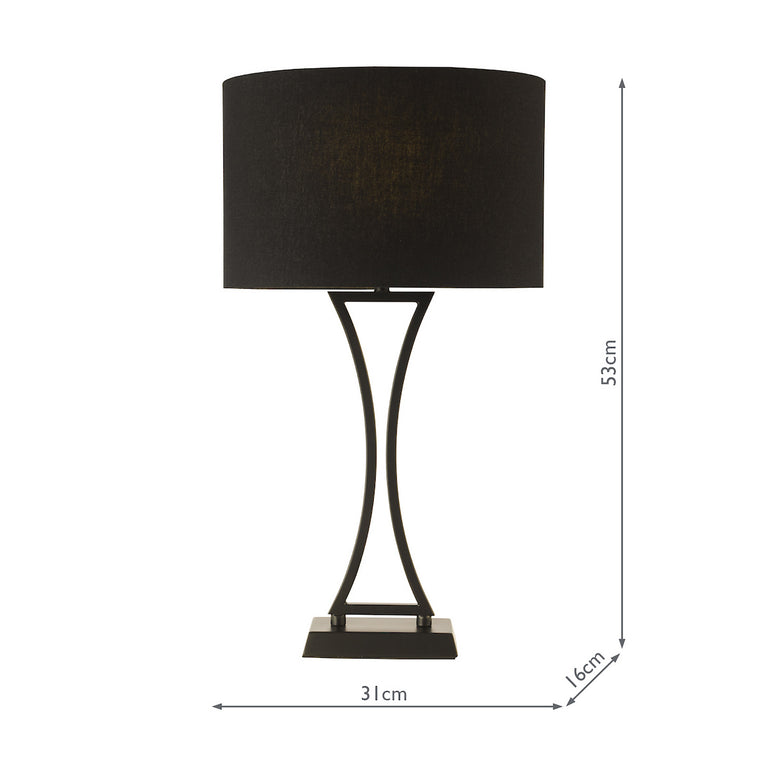 Oporto Table Lamp Matt Black – Modern Lighting Collection