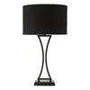 Oporto Table Lamp Matt Black With Shade with a durable steel base