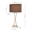 Elegant lighting using Oporto Wavy Table Lamp in brass finish

