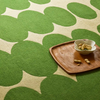 Orla Kiely Optical Oval Green Gream Rug 157707 close view life style picture
