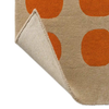Orla Kiely Optical Oval Orange Sand Rug 157703 picture of the backing of the rug
