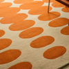Orla Kiely Optical Oval Orange Sand Rug 157703 close view picture of the rug design