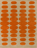 Orla Kiely Optical Oval Orange Sand Rug 157703 front view picture