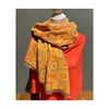 Beautiful Printed Scarf: Orange and Yellow Design
