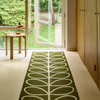 Orla Kiely Linear Stem Olive Rug 060501 Runner life style picture